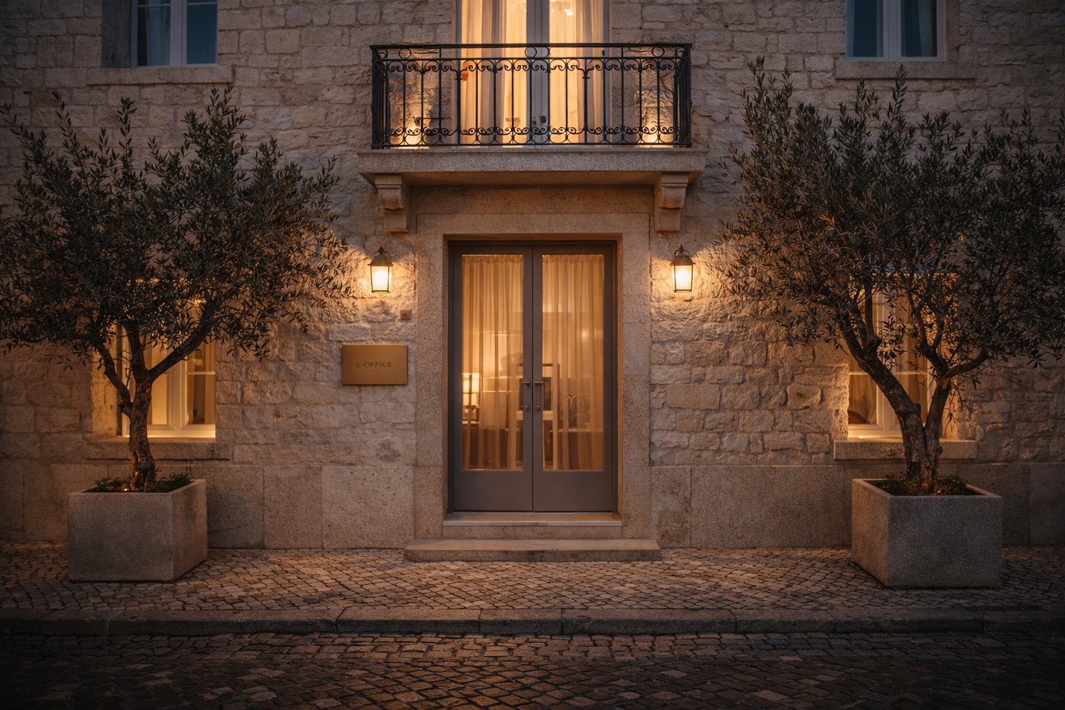 BTQ Events office in Cascais at dusk on the Portuguese Riviera