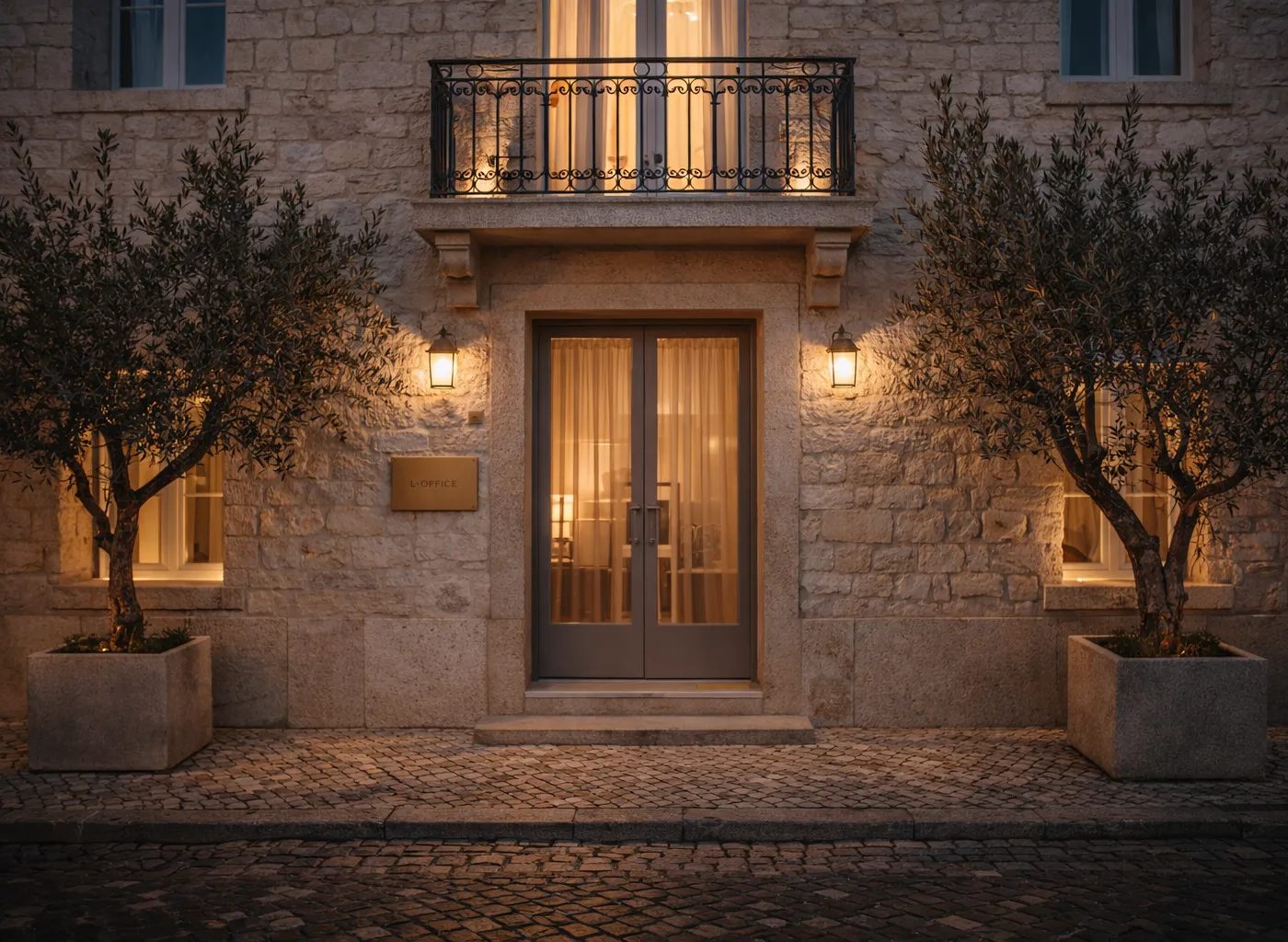Cascais office at dusk
