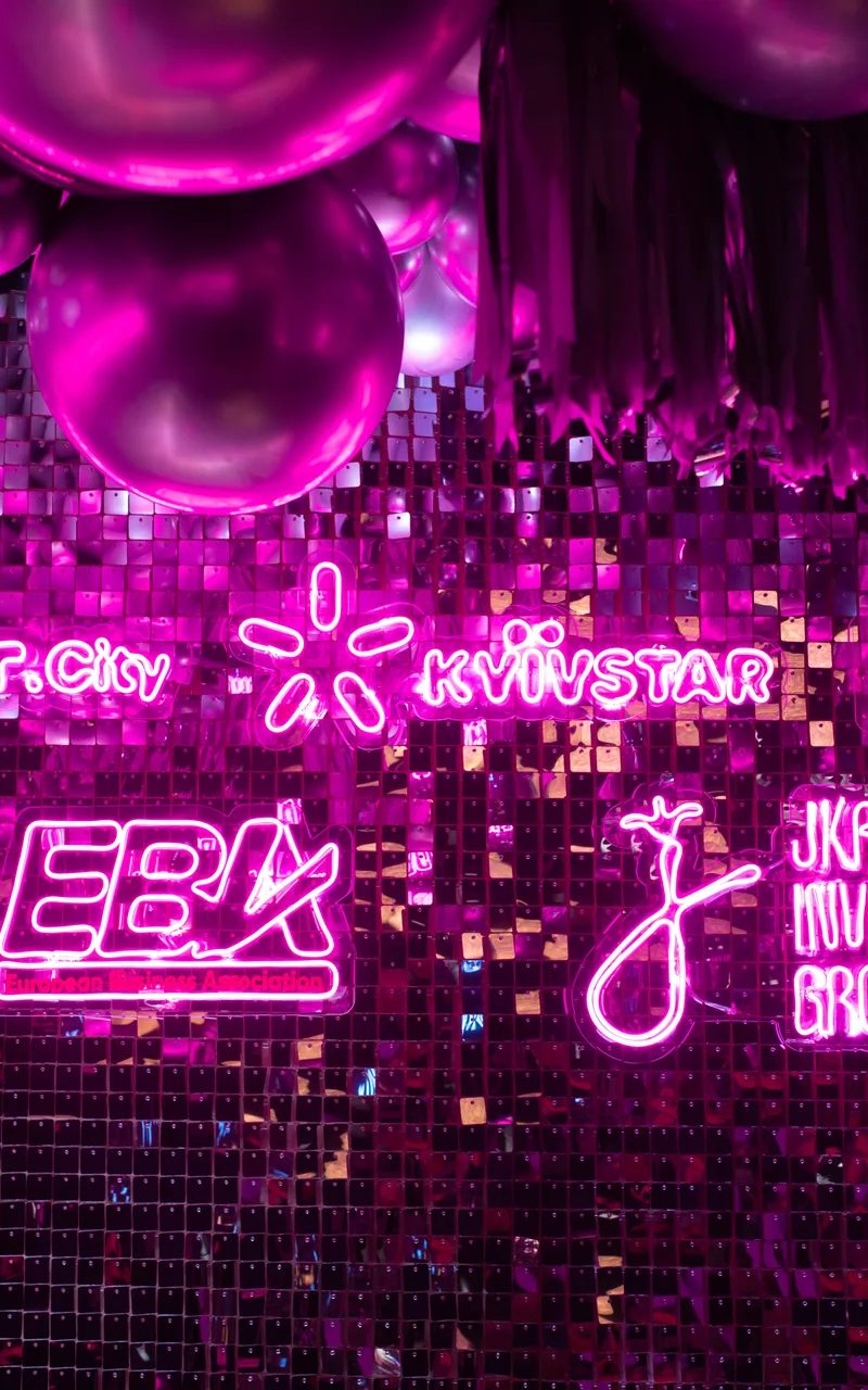 Brand wall installation at product launch event