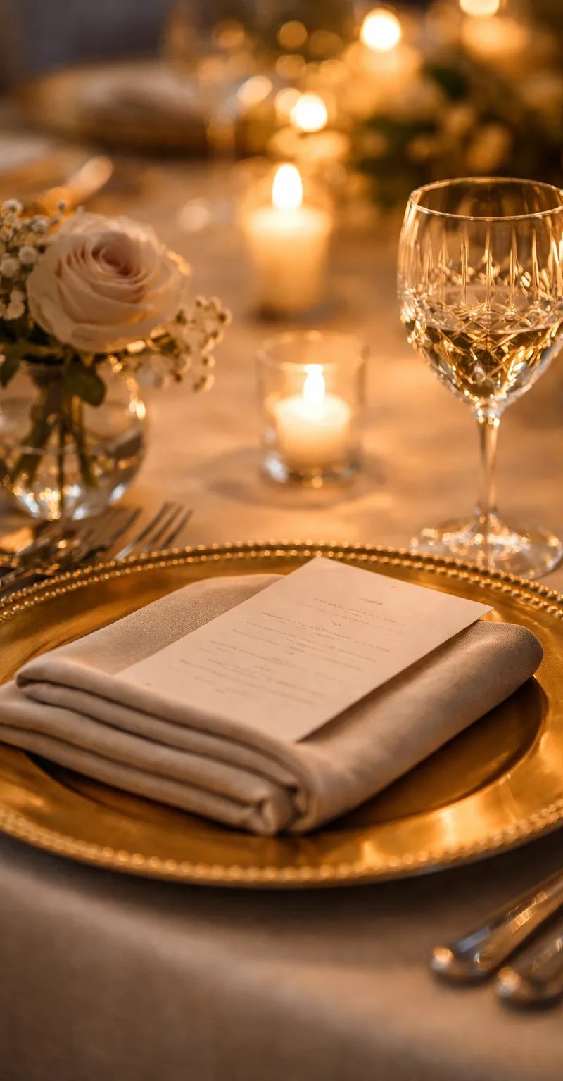 Elegant private dinner table setting at luxury venue in Portugal