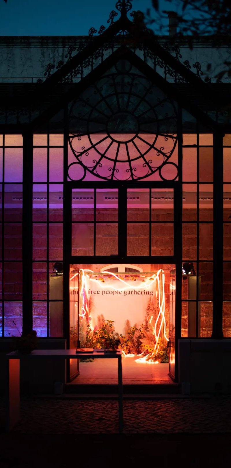 Conservatory venue at dusk