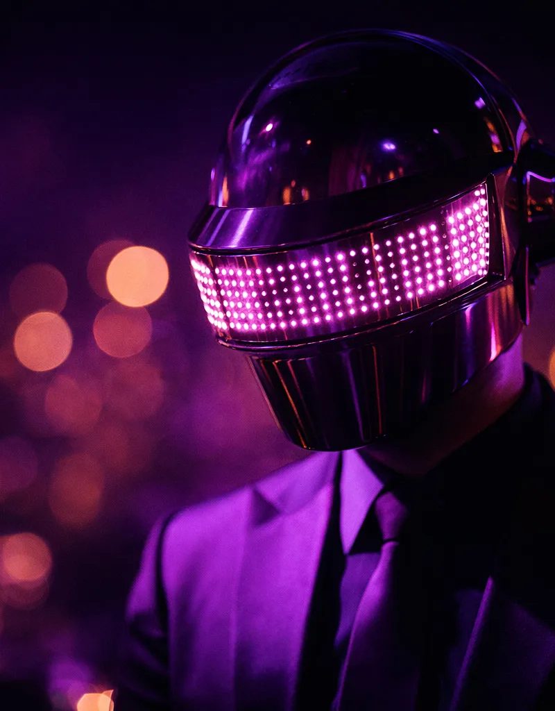LED performer with futuristic lighting at gala event