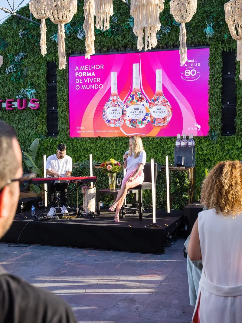 Brand activation detail at Mateus 80th anniversary event